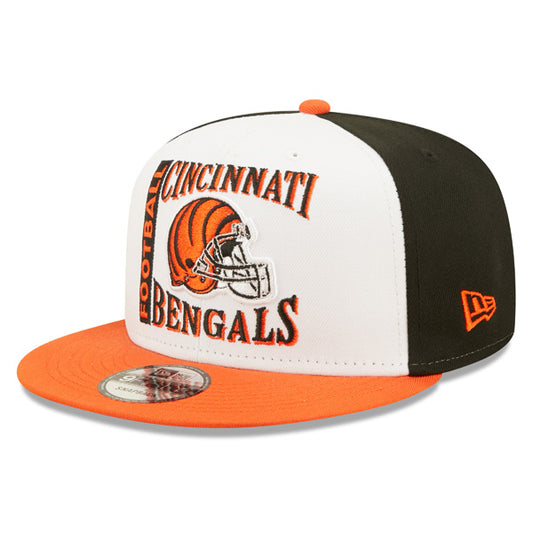 Cincinnati Bengals New Era HELMET HIT 9Fifty Snapback NFL Hat – White/Black/Orange