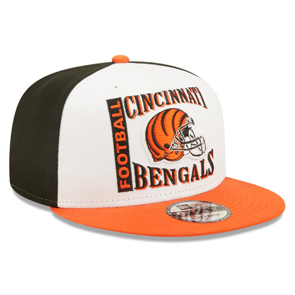 Cincinnati Bengals New Era HELMET HIT 9Fifty Snapback NFL Hat – White/Black/Orange