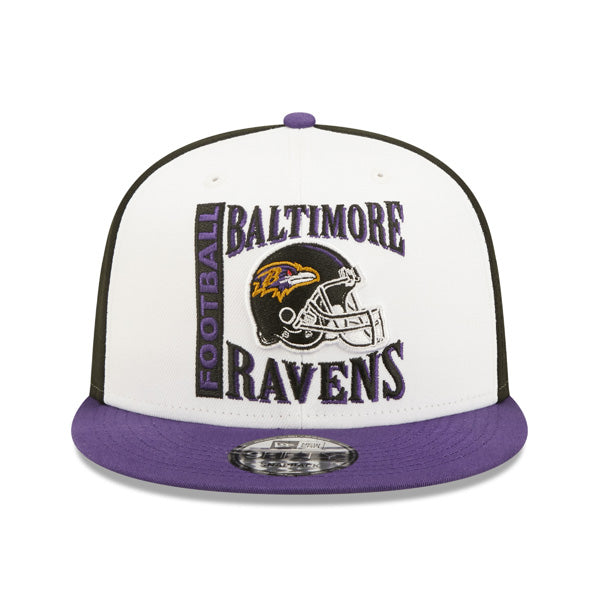 Baltimore Ravens New Era HELMET HIT 9Fifty Snapback NFL Hat – White/Black/Purple