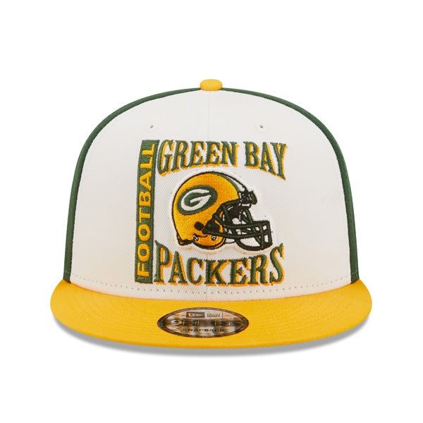 Green Bay Packers New Era HELMET HIT 9Fifty Snapback NFL Hat – White/Green/Yellow