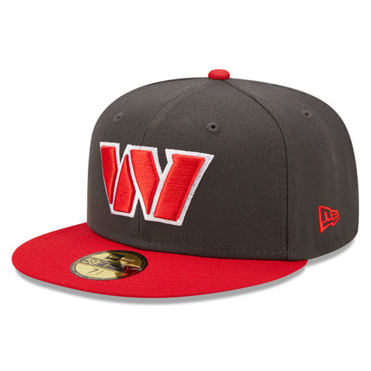 Washington Commanders NFL Exclusive New Era 59FIFTY Fitted Hat -Charcoal/Red