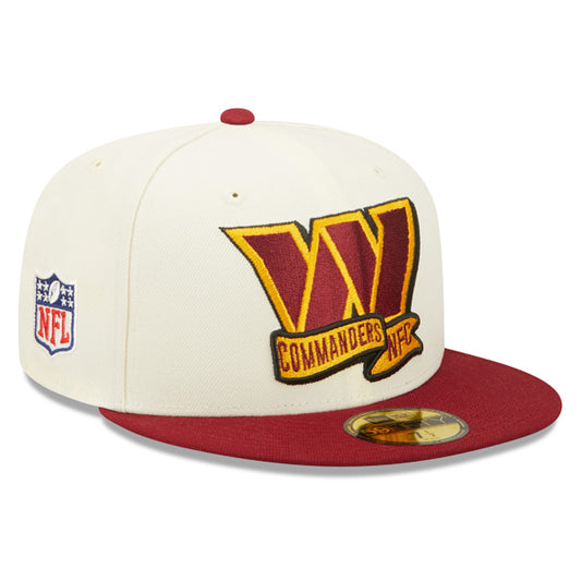 Washington Commanders New Era 2022 NFL Sideline 59FIFTY Fitted Hat - Chrome/Burgundy