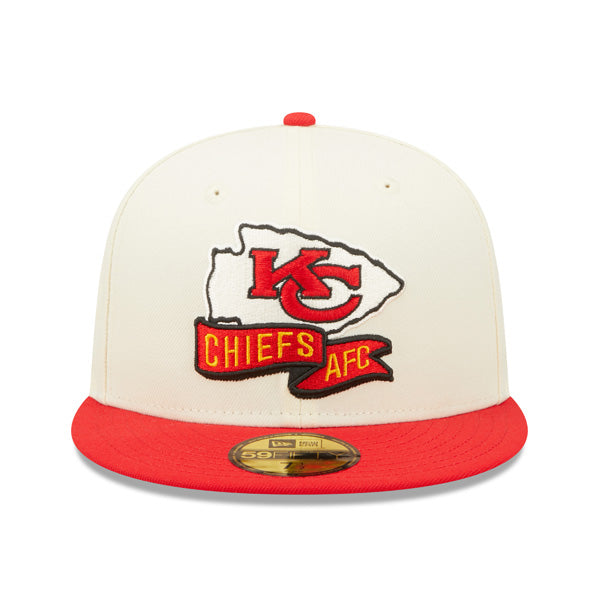Kansas City Chiefs New Era 2022 NFL Sideline 59FIFTY Fitted Hat - Chrome/Red