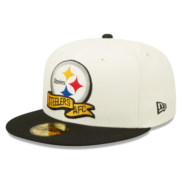 Pittsburgh Steelers New Era 2022 NFL Sideline 59FIFTY Fitted Hat - Chrome/Black