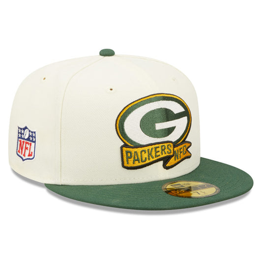 Green Bay Packers New Era 2022 NFL Sideline 59FIFTY Fitted Hat - Chrome/Green