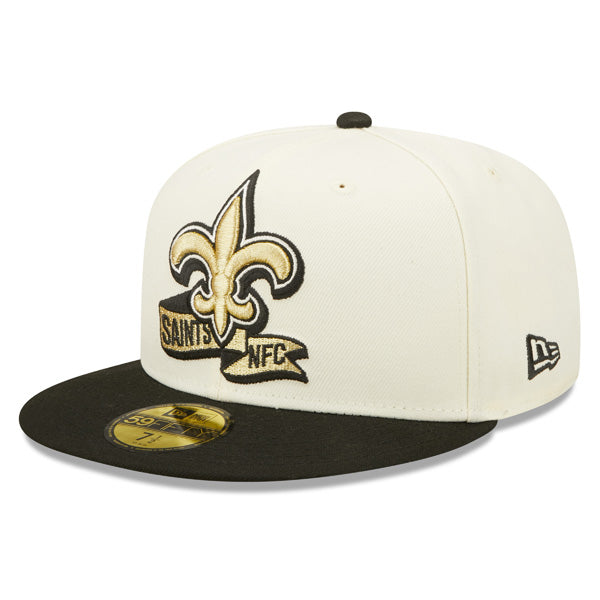 New Orleans Saints New Era 2022 NFL Sideline 59FIFTY Fitted Hat - Chrome/Black