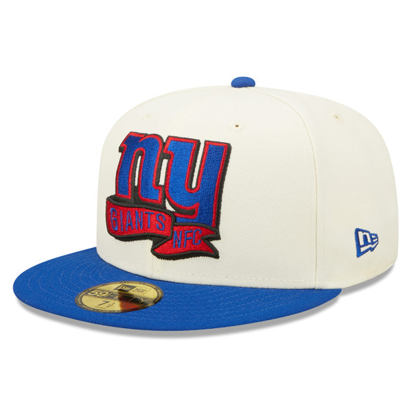 New York Giants New Era 2022 NFL Sideline 59FIFTY Fitted Hat - Chrome/Royal