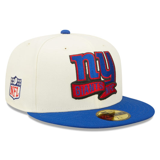 New York Giants New Era 2022 NFL Sideline 59FIFTY Fitted Hat - Chrome/Royal