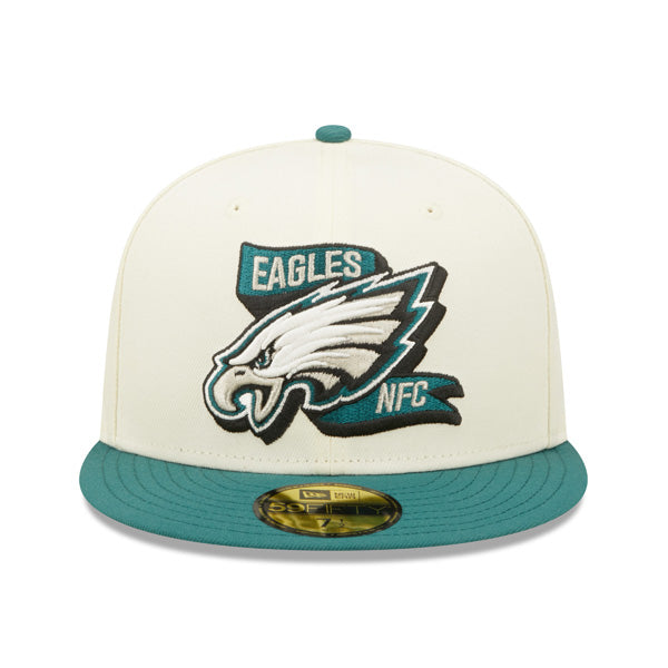 Philadelphia Eagles New Era 2022 NFL Sideline 59FIFTY Fitted Hat - Chrome/Green