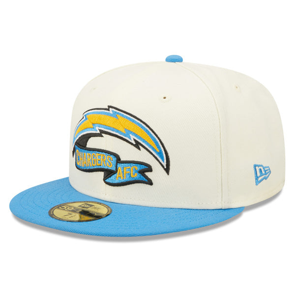 Los Angeles Chargers New Era 2022 NFL Sideline 59FIFTY Fitted Hat - Chrome/Sky