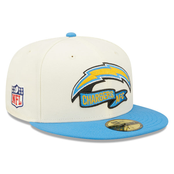 Los Angeles Chargers New Era 2022 NFL Sideline 59FIFTY Fitted Hat - Chrome/Sky