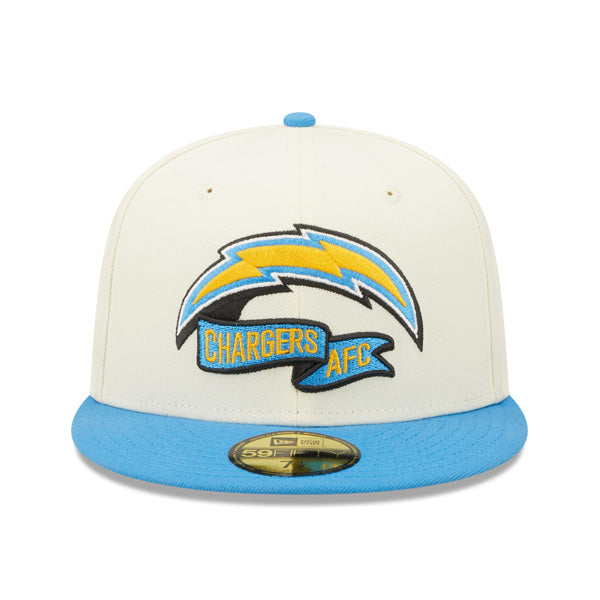 Los Angeles Chargers New Era 2022 NFL Sideline 59FIFTY Fitted Hat - Chrome/Sky