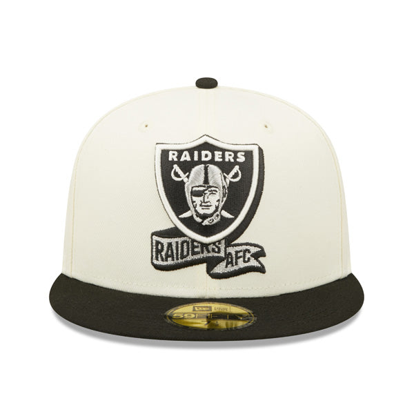 Las Vegas Raiders New Era 2022 NFL Sideline 59FIFTY Fitted Hat - Chrome/Black