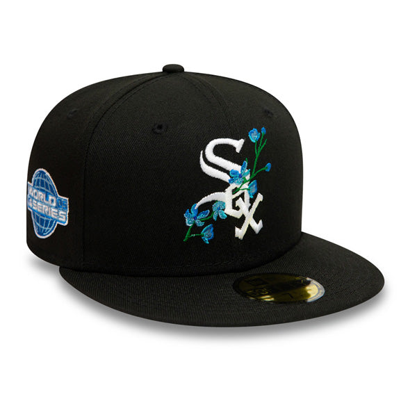 Chicago White Sox 2005 World Series BLOOM Exclusive  New Era 59Fifty Fitted Hat - Black/Sky