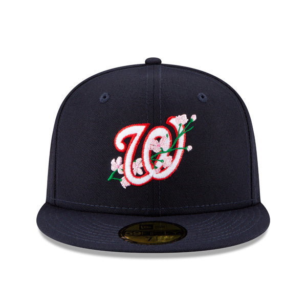 Washington Nationals 2019 World Series BLOOM Exclusive  New Era 59Fifty Fitted Hat - Navy/Pink