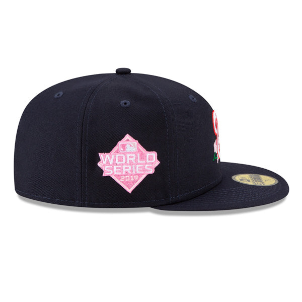 Washington Nationals 2019 World Series BLOOM Exclusive  New Era 59Fifty Fitted Hat - Navy/Pink