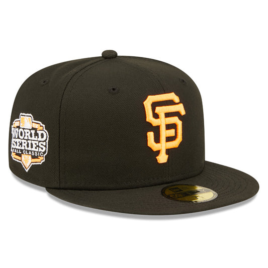 San Francisco Giants 2012 Exclusive SUPER POP New Era Fitted 59Fifty MLB Hat -Black/Neon Orange