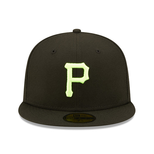 Pittsburgh Pirates 76th WORLD SERIES Exclusive SUPER POP New Era Fitted 59Fifty MLB Hat -Black/Lime