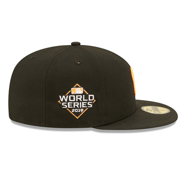 Washington Nationals 2019 Exclusive SUPER POP New Era Fitted 59Fifty MLB Hat -Black/Neon Orange