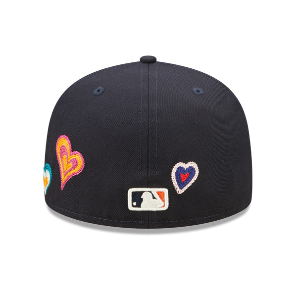 Houston Astros CHAINED HEARTS Exclusive New Era Fitted 59Fifty MLB Hat - Navy/Pink