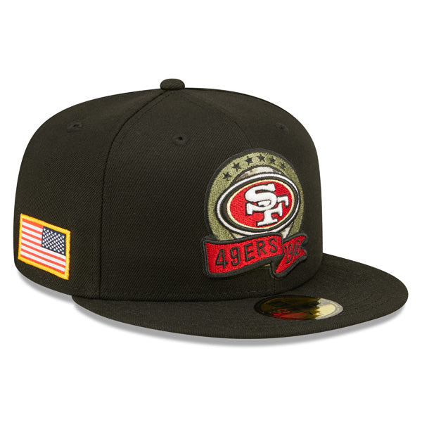 San Francisco 49ers New Era 2022 Salute To Service 59FIFTY Fitted Hat - Black/Gray