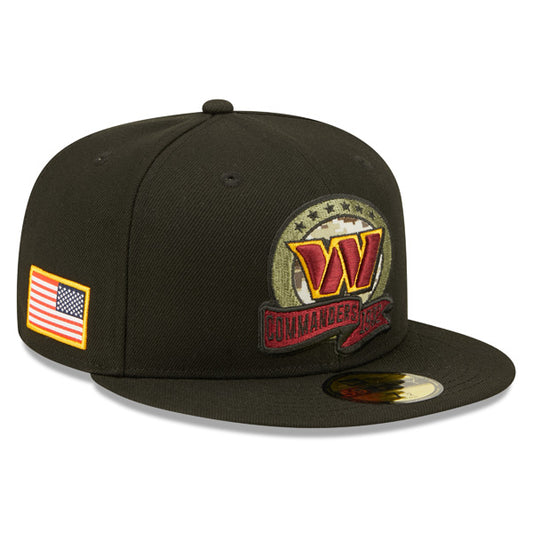 Washington Commanders New Era 2022 Salute To Service 59FIFTY Fitted Hat - Black/Burgundy