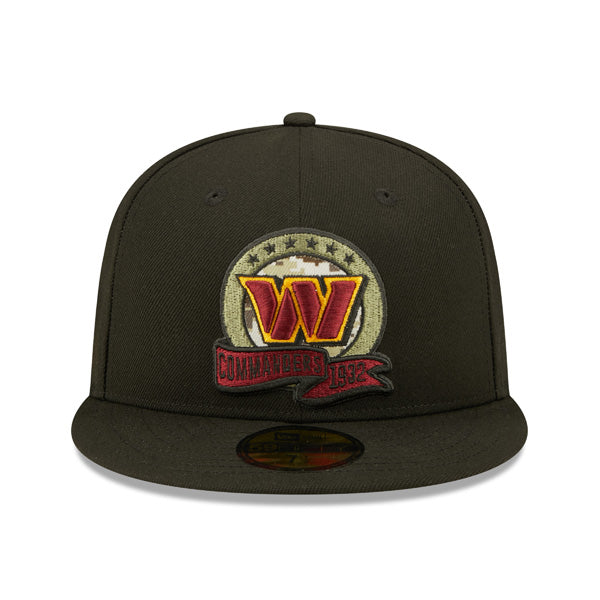Washington Commanders New Era 2022 Salute To Service 59FIFTY Fitted Hat - Black/Burgundy