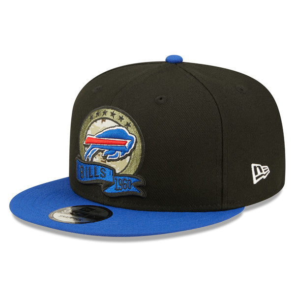 Buffalo Bills NFL 2022 Salute to Service 9FIFTY Snapback Hat - Black/Royal