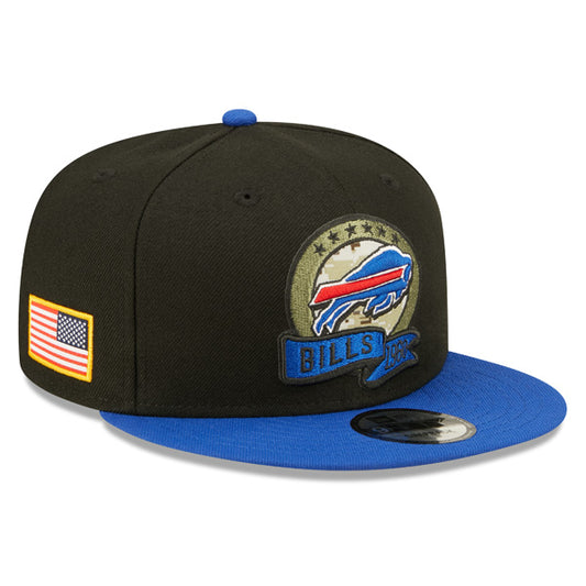 Buffalo Bills NFL 2022 Salute to Service 9FIFTY Snapback Hat - Black/Royal