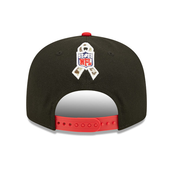 San Francisco 49ers NFL 2022 Salute to Service 9FIFTY Snapback Hat - Black/Red