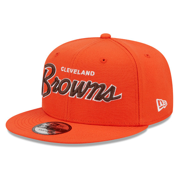 Cleveland Browns New Era NFL CLASSIC SCRIPT Snapback Hat – Orange/Brown