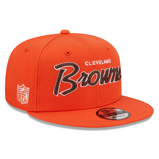 Cleveland Browns New Era NFL CLASSIC SCRIPT Snapback Hat – Orange/Brown