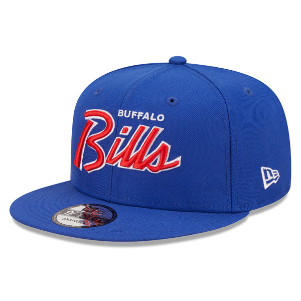 Buffalo Bills New Era NFL CLASSIC SCRIPT Snapback Hat – Royal/Red