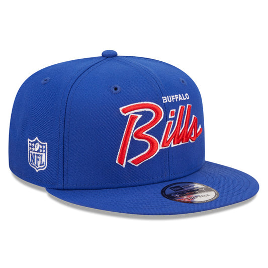 Buffalo Bills New Era NFL CLASSIC SCRIPT Snapback Hat – Royal/Red
