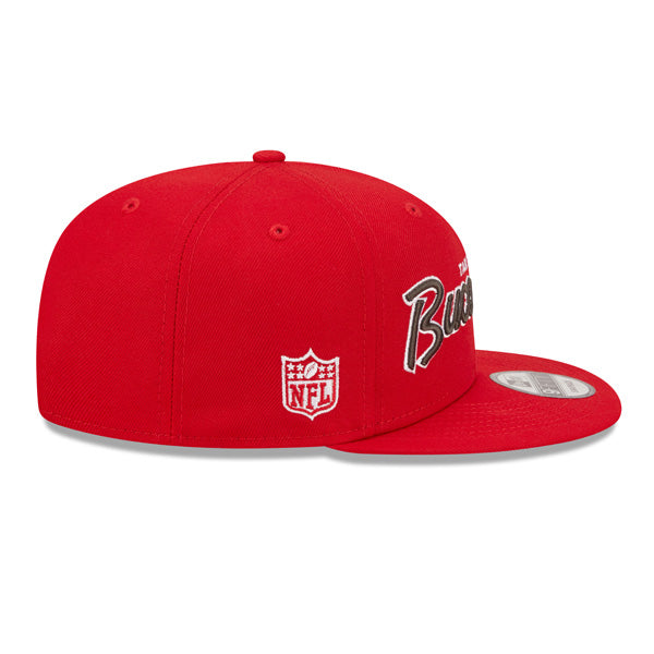 Tampa Bay Buccaneers New Era NFL CLASSIC SCRIPT Snapback Hat – Red/Black