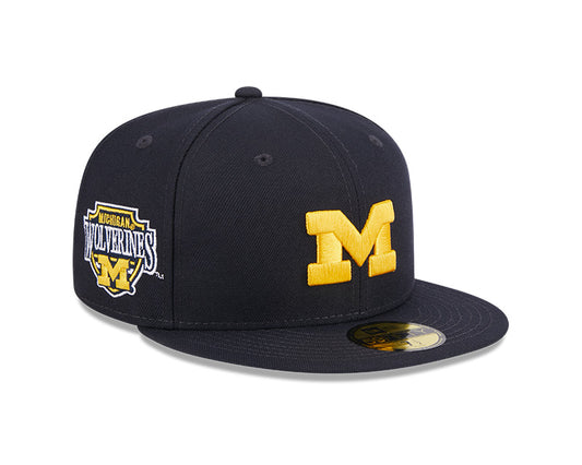Michigan Wolverines New Era NCAA SIDE HIT 59Fifty Fitted Hat - Navy