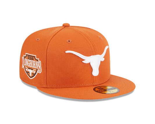 Texas Longhorns New Era NCAA SIDE HIT 59Fifty Fitted Hat - Burnt Orange