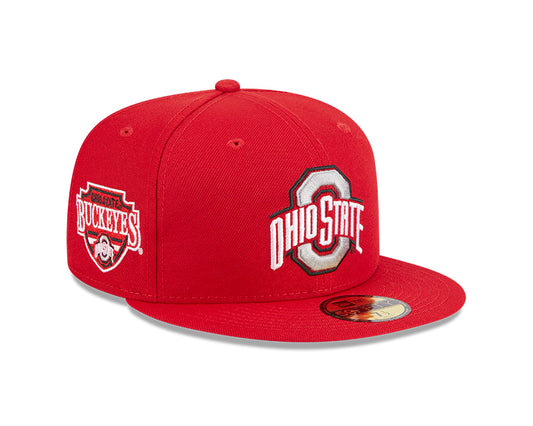 Ohio State Buckeyes New Era NCAA SIDE HIT 59Fifty Fitted Hat - Red