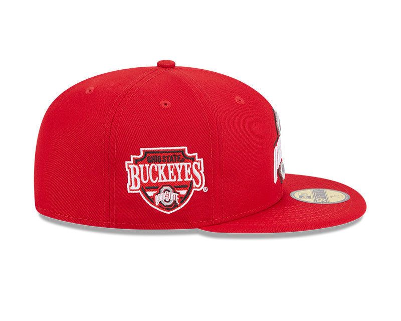 Ohio State Buckeyes New Era NCAA SIDE HIT 59Fifty Fitted Hat - Red