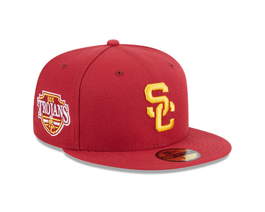 USC Trojans New Era NCAA SIDE HIT 59Fifty Fitted Hat - Cardinal