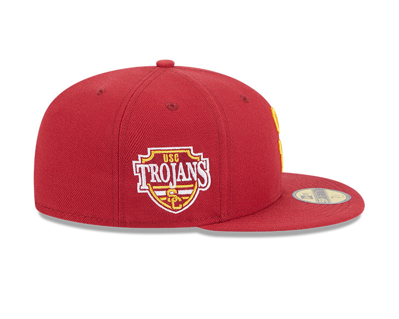 USC Trojans New Era NCAA SIDE HIT 59Fifty Fitted Hat - Cardinal