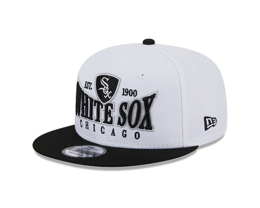 Chicago White Sox MLB New Era CREST 9Fifty Snapback Hat - White/Black