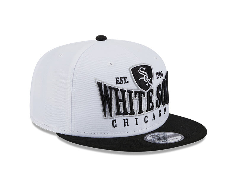Chicago White Sox MLB New Era CREST 9Fifty Snapback Hat - White/Black