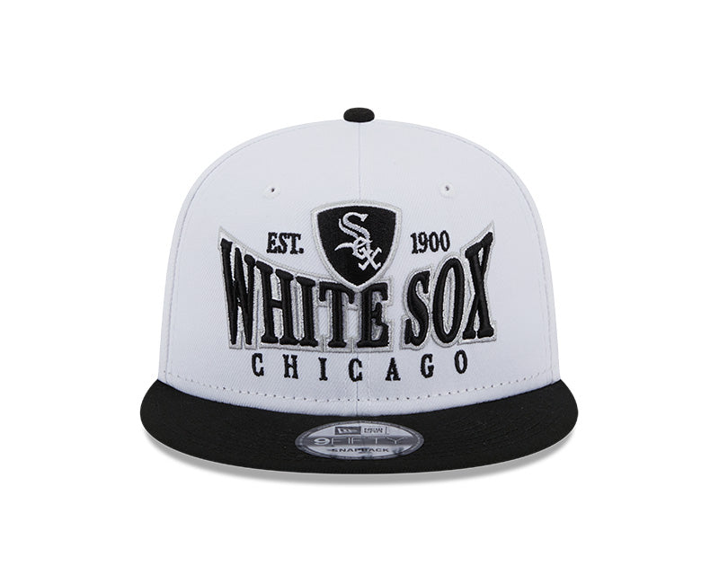 Chicago White Sox MLB New Era CREST 9Fifty Snapback Hat - White/Black