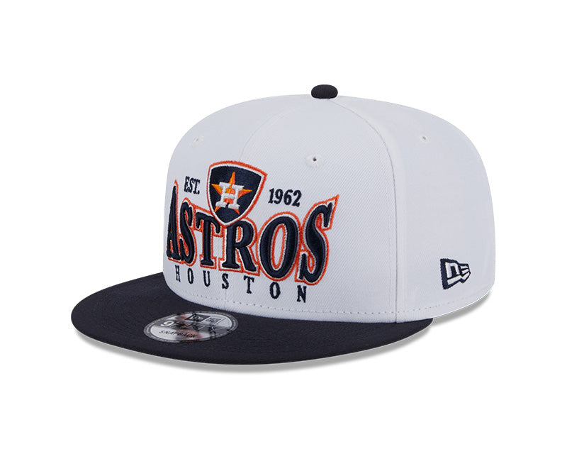 Houston Astros MLB New Era CREST 9Fifty Snapback Hat - White/Navy