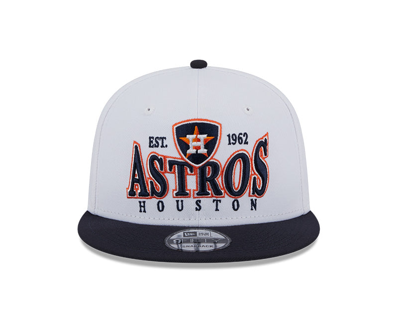 Houston Astros MLB New Era CREST 9Fifty Snapback Hat - White/Navy