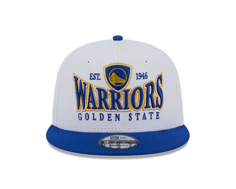 Golden State Warriors NBA New Era CREST 9Fifty Snapback Hat - White/Royal