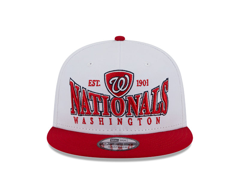 Washington Nationals MLB New Era CREST 9Fifty Snapback Hat - White/Red
