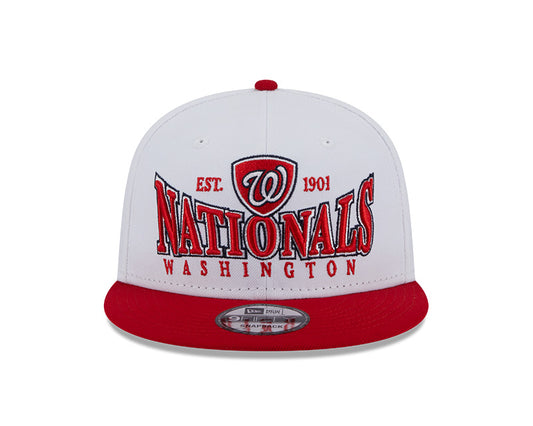 Washington Nationals MLB New Era CREST 9Fifty Snapback Hat - White/Red
