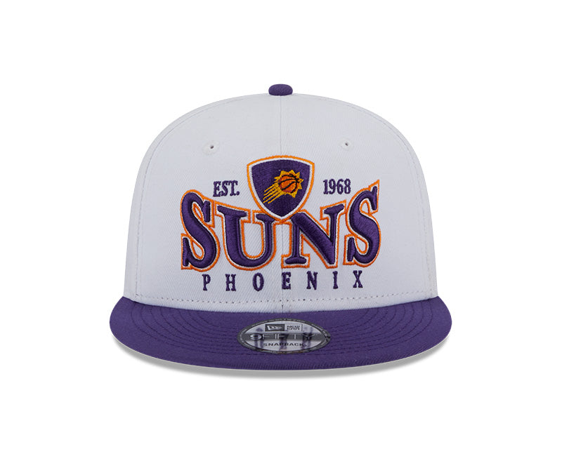Phoenix Suns NBA New Era CREST 9Fifty Snapback Hat - White/Purple